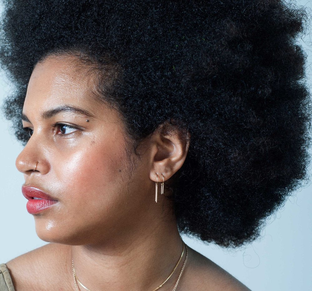 Chime Earring - 14K Gold Minimalist (Single)