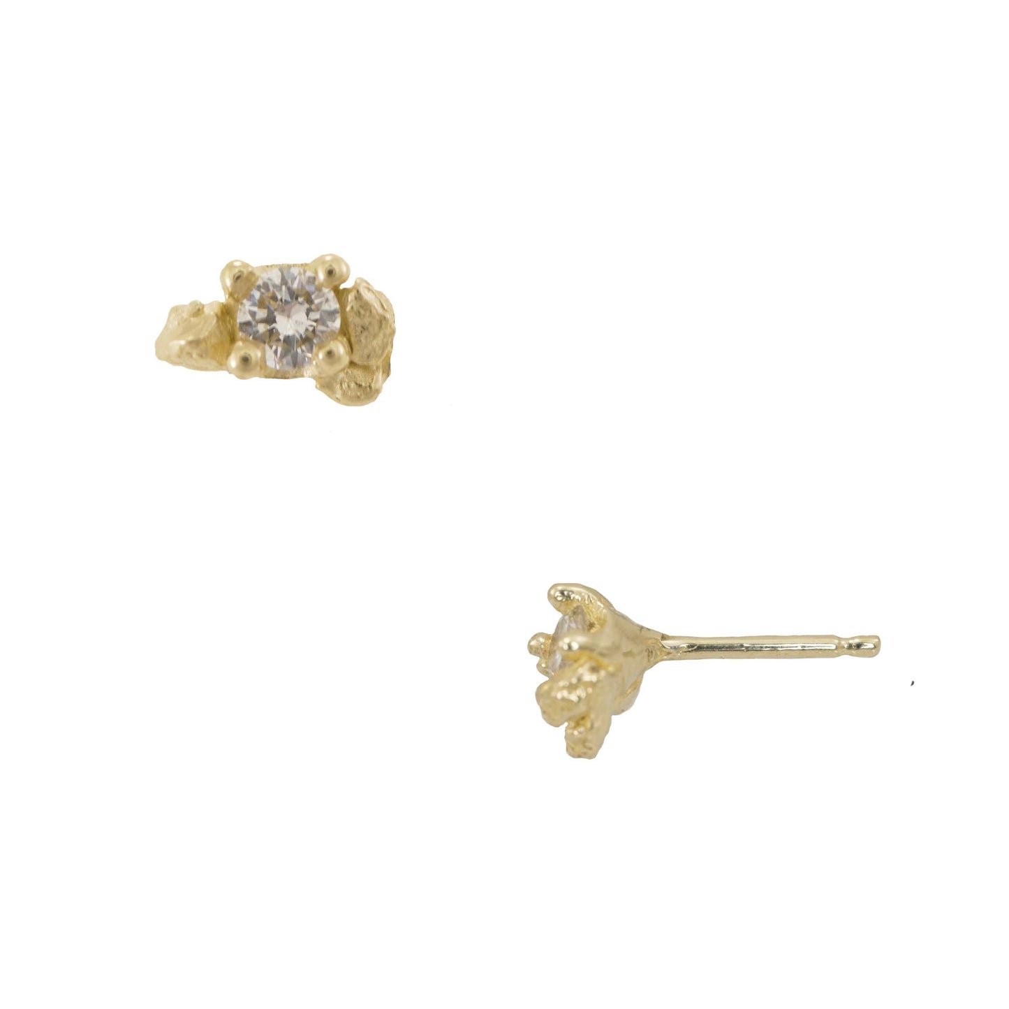 Petra Diamond Prong Studs - 14k Gold