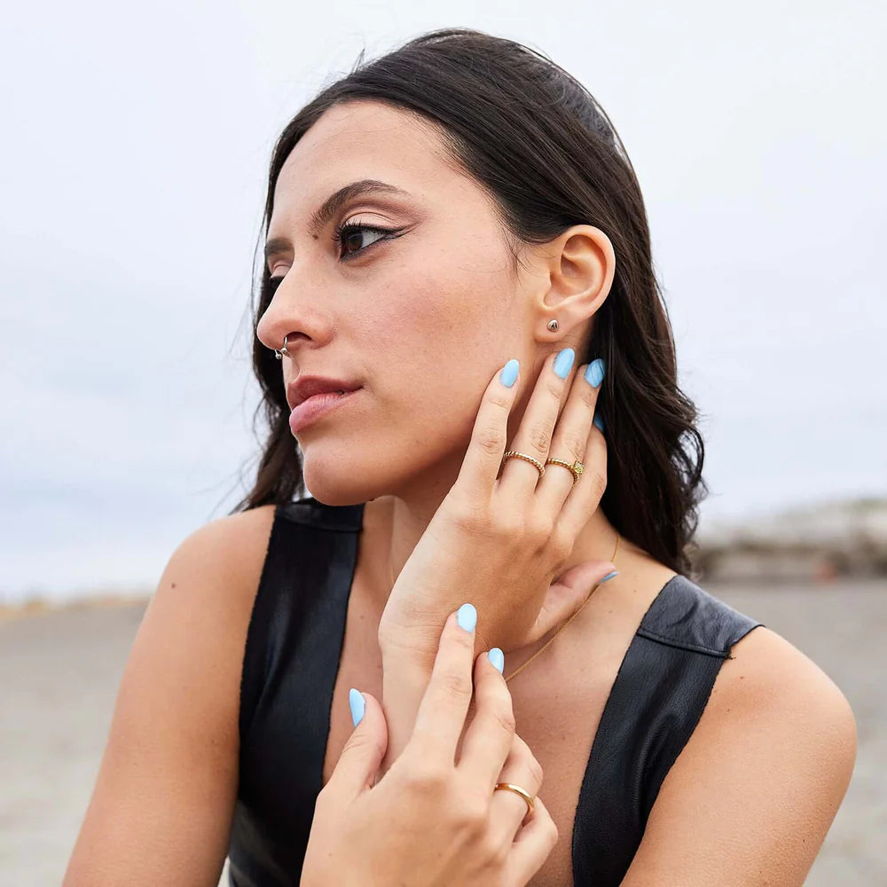 Gold Fete Studs - Solid 14k Yellow Gold