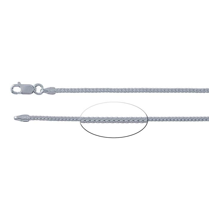 Round Foxtail Chain Necklace - Sterling Silver Textured Chain