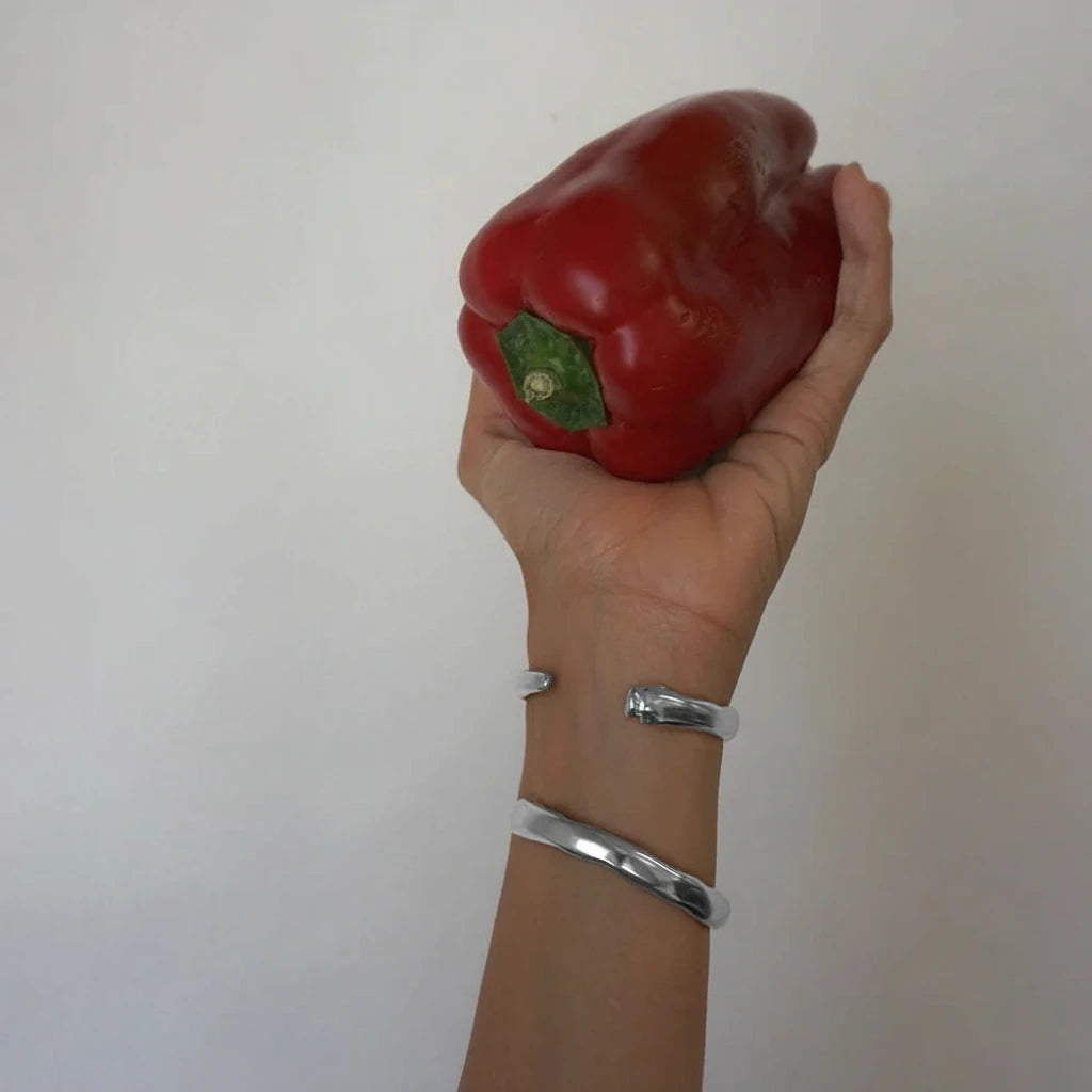 Diablo Cuff – Hand Cast Sterling Silver