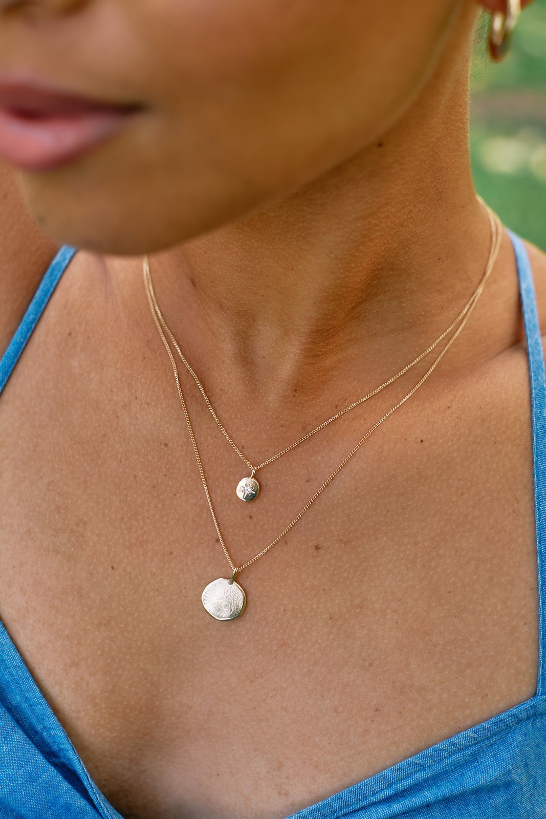 Estrella Diamond Star Necklace - 14k Yellow Gold