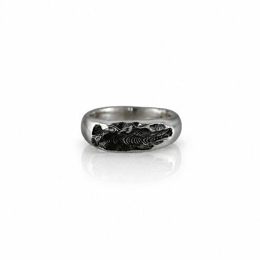 Taos Ski Valley Topographic Band - Sterling Silver Sculptural Ring