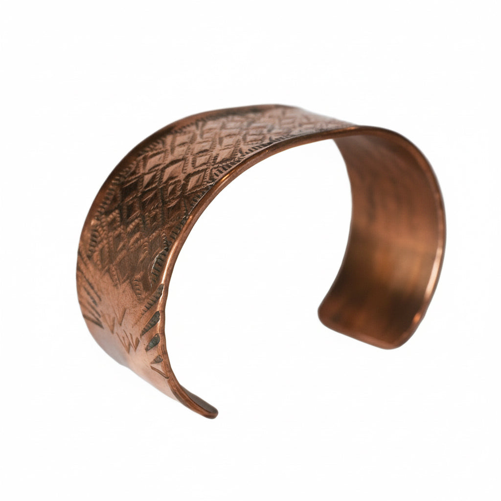 Hand-Stamped Copper Cuff Bracelet