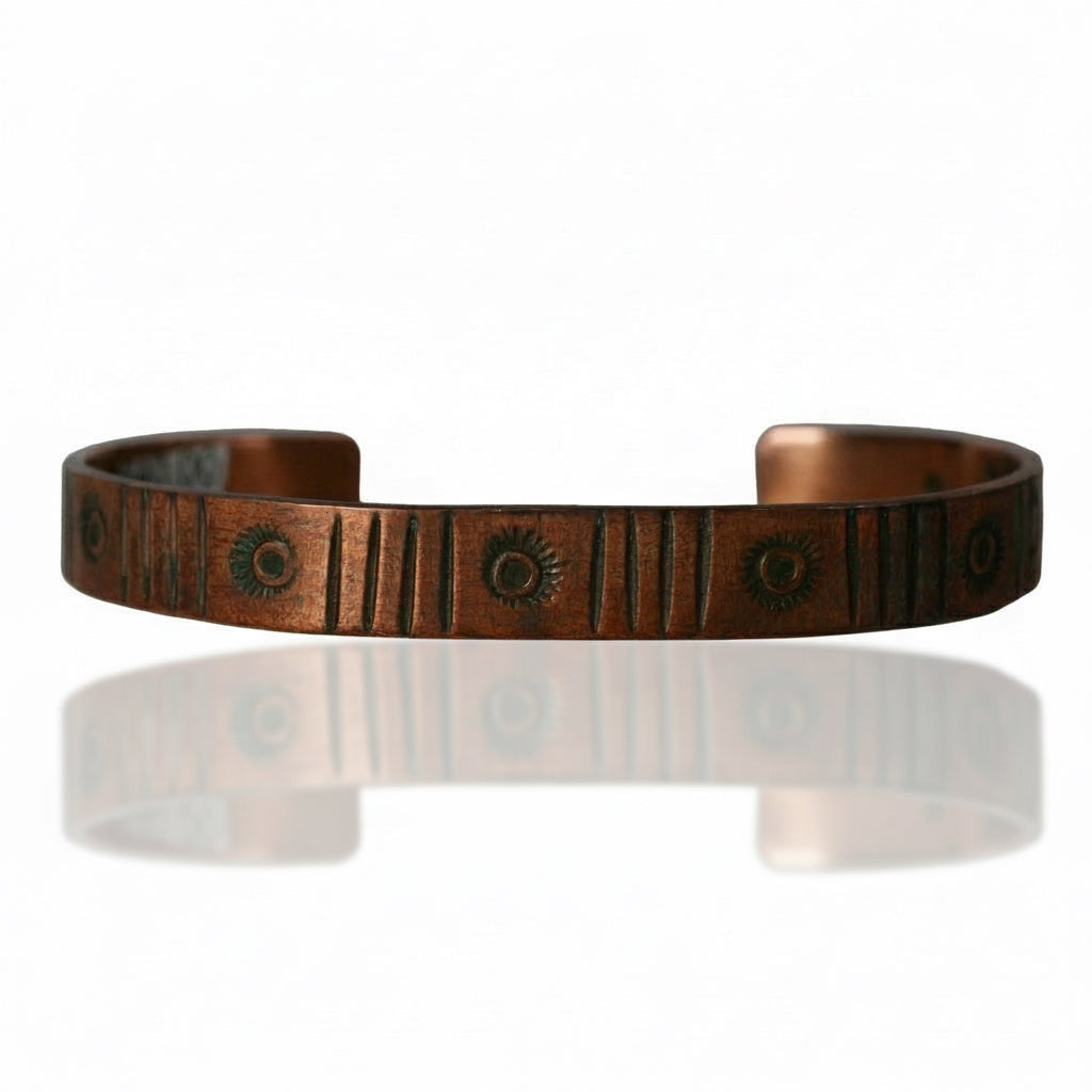Hand-Stamped Copper Cuff Bracelet