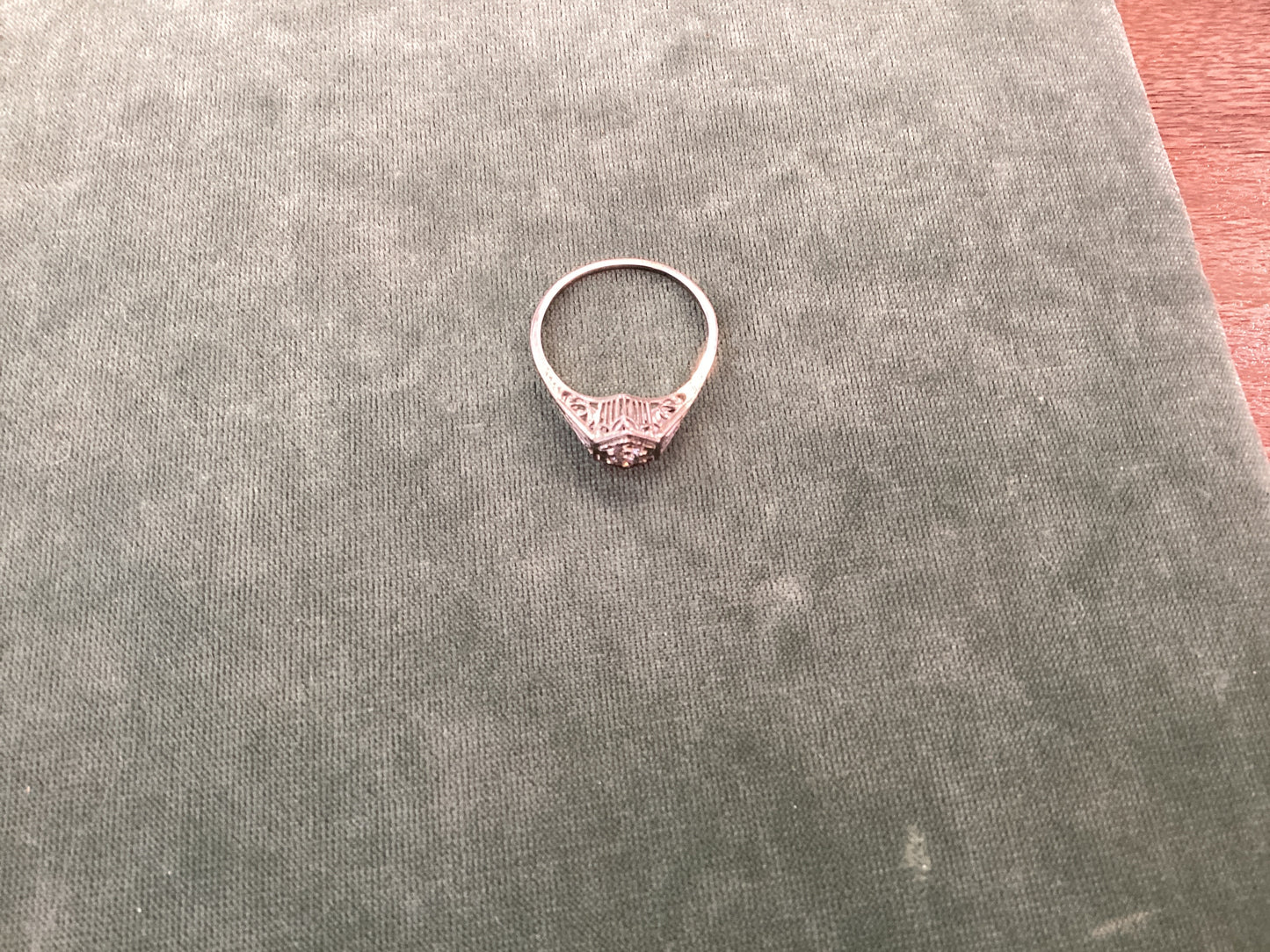 White gold ring repair resizing for Maria Brock