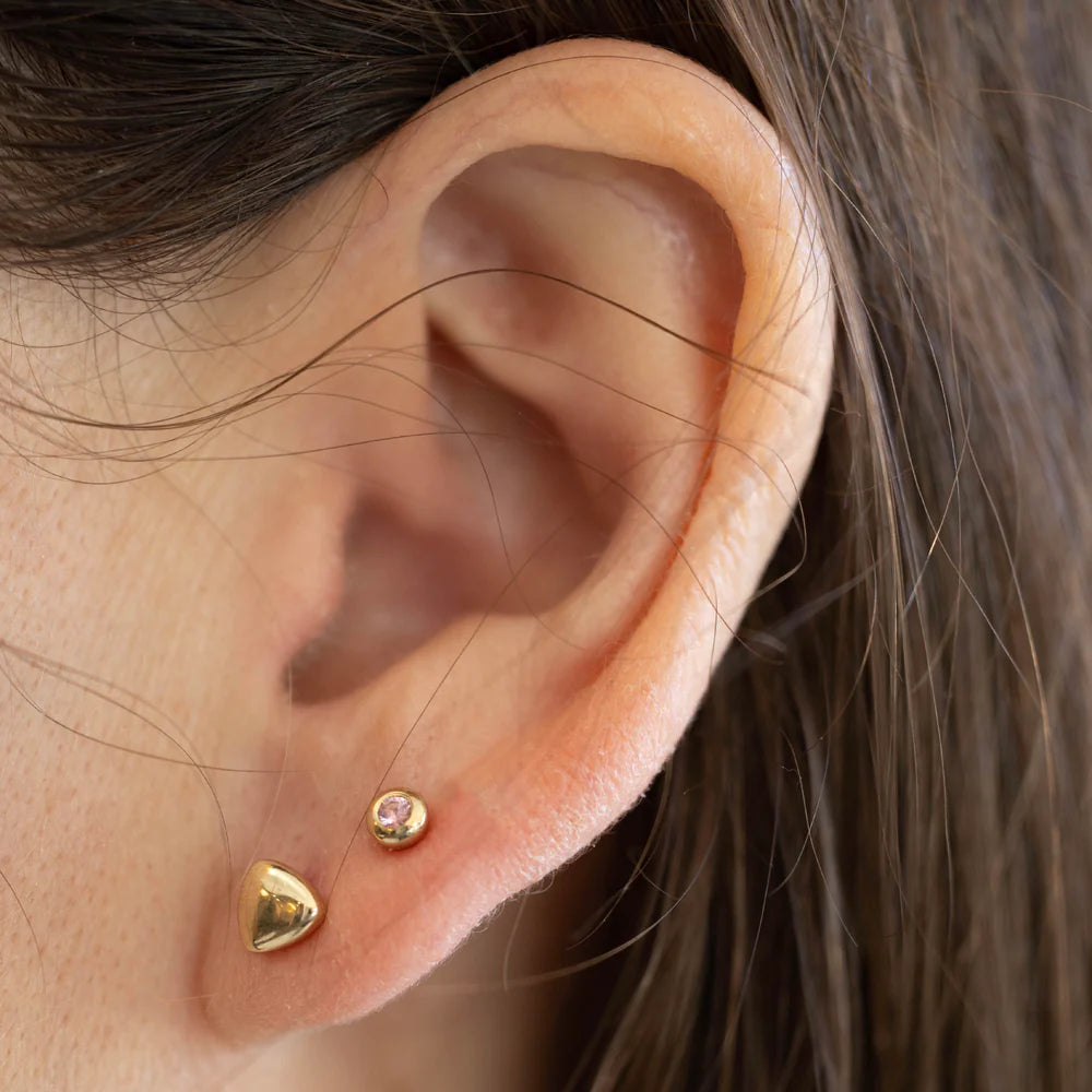 Gold Fete Studs - Solid 14k Yellow Gold