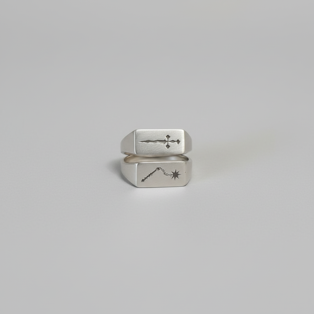 Choose Your Weapon Signet Ring - Sterling Silver