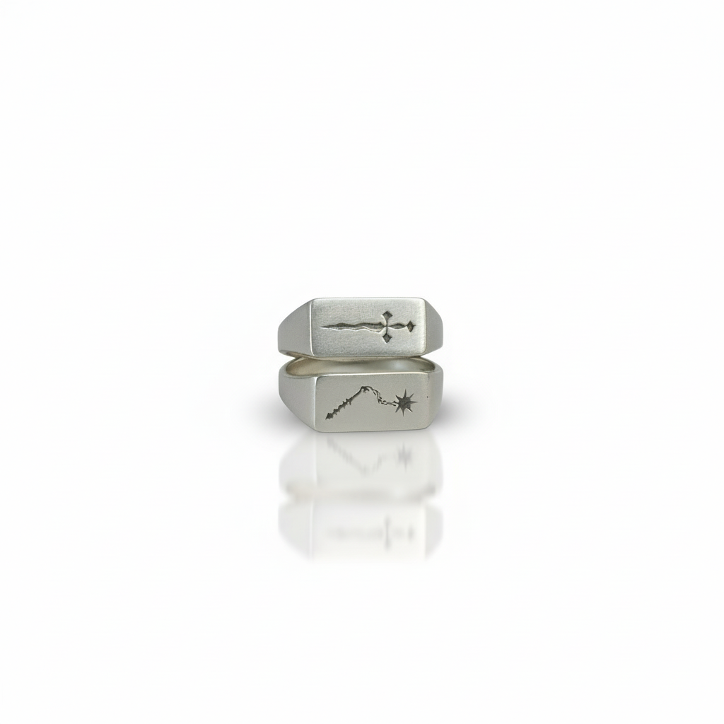 Choose Your Weapon Signet Ring - Sterling Silver
