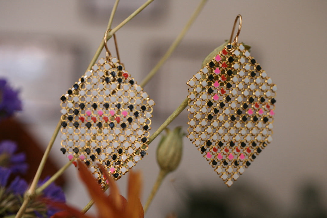 Pink Paver Earrings