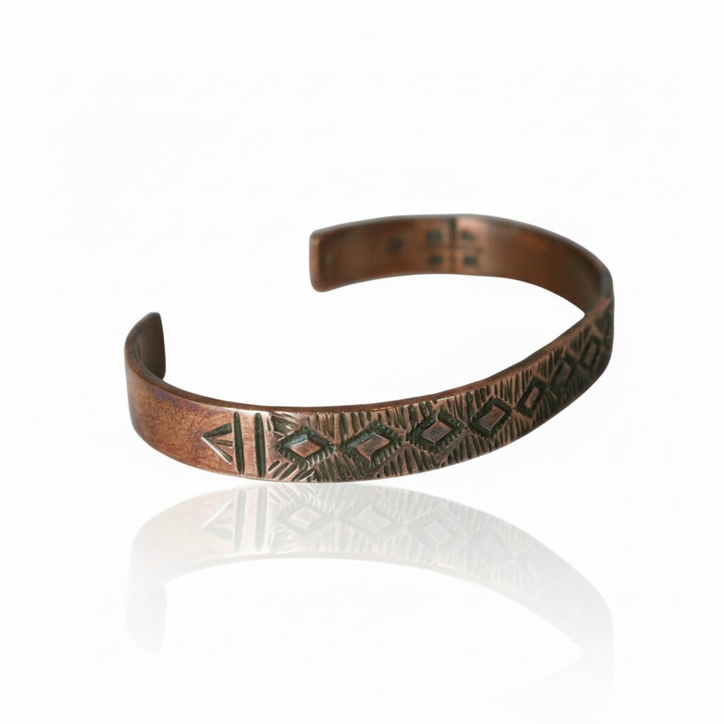 Hand-Stamped Copper Cuff Bracelet