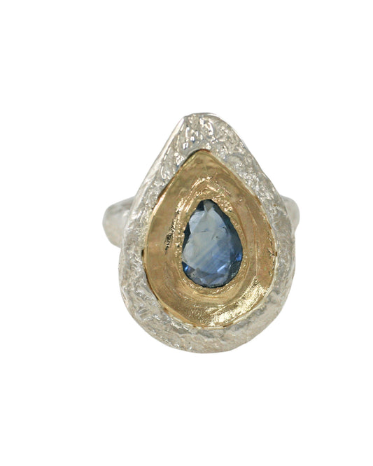 Fragmented Blue Sapphire Ring