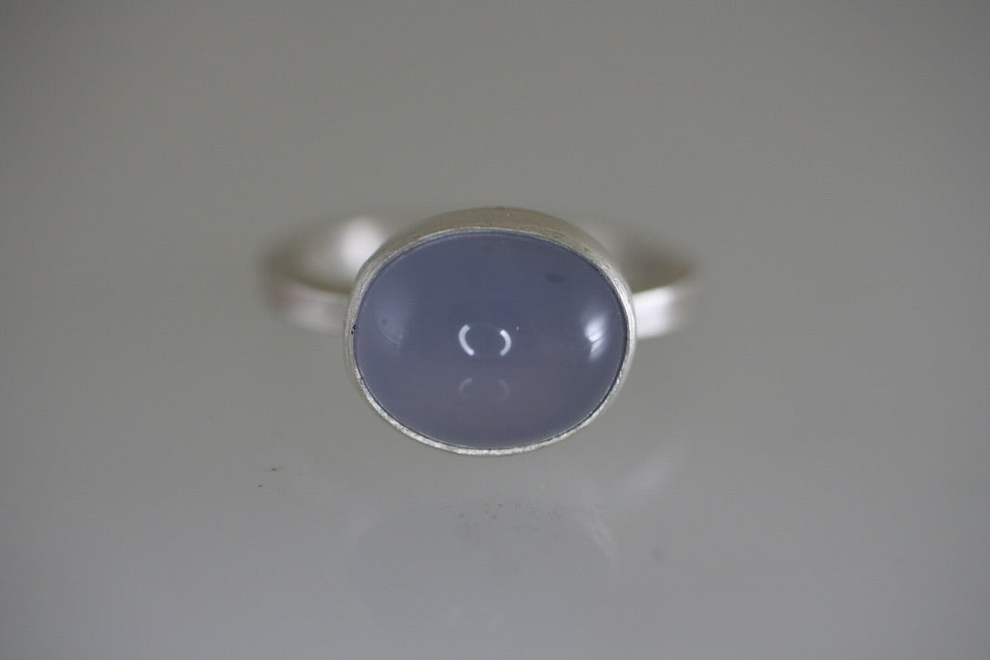 African Blue Chalcedony Ring