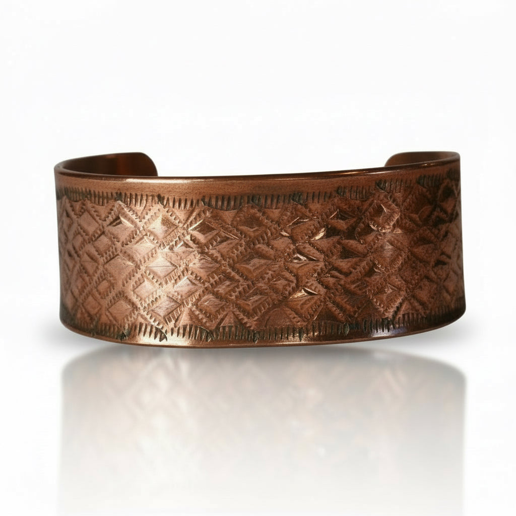 Hand-Stamped Copper Cuff Bracelet