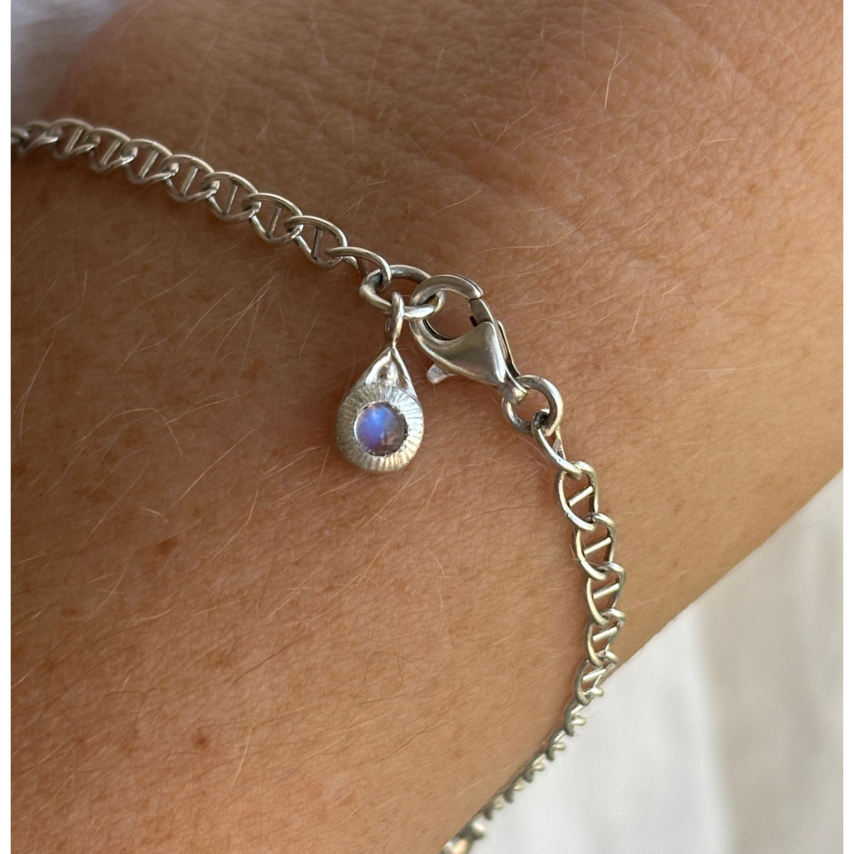 Cancer Moonstone Crab Bracelet - Sterling Silver & 10K Gold