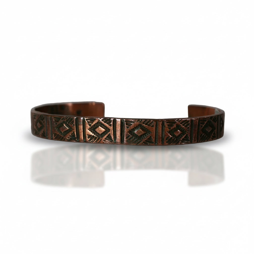 Hand-Stamped Copper Cuff Bracelet
