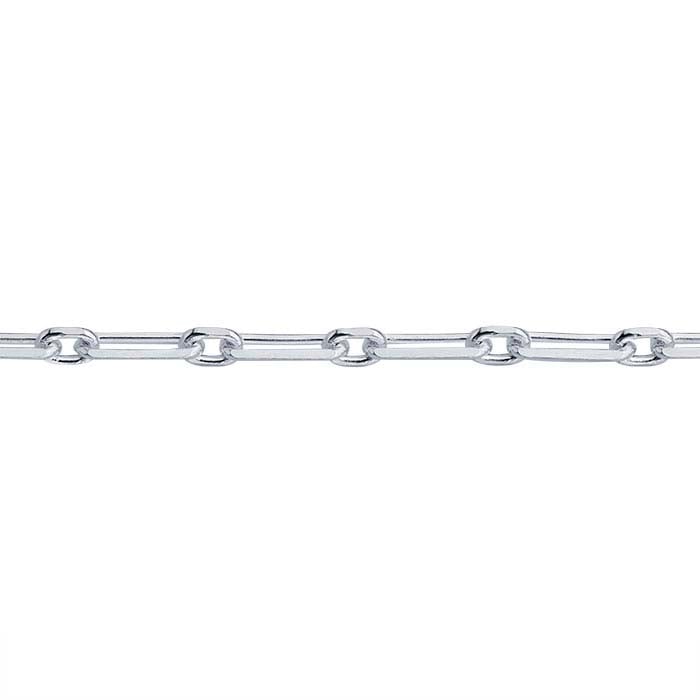 Beveled Long and Short Chain Necklace - Sterling Silver Link Chain