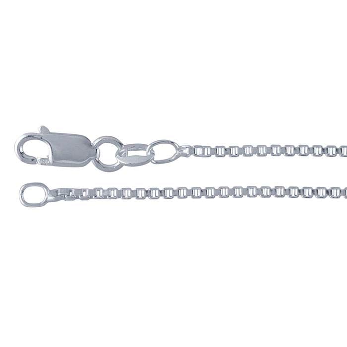 Venetian Box Chain Necklace - Sterling Silver Square Link Chain