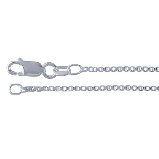 Venetian Box Chain Necklace - Sterling Silver Square Link Chain