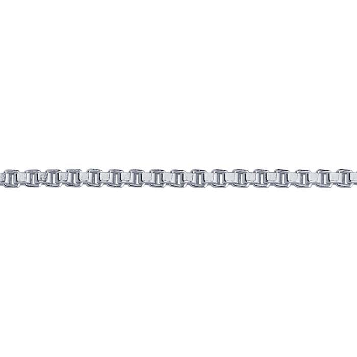Venetian Box Chain Necklace - Sterling Silver Square Link Chain