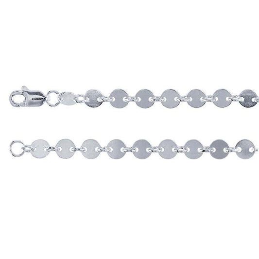 Circle Link Chain Necklace - Sterling Silver Round Link Chain