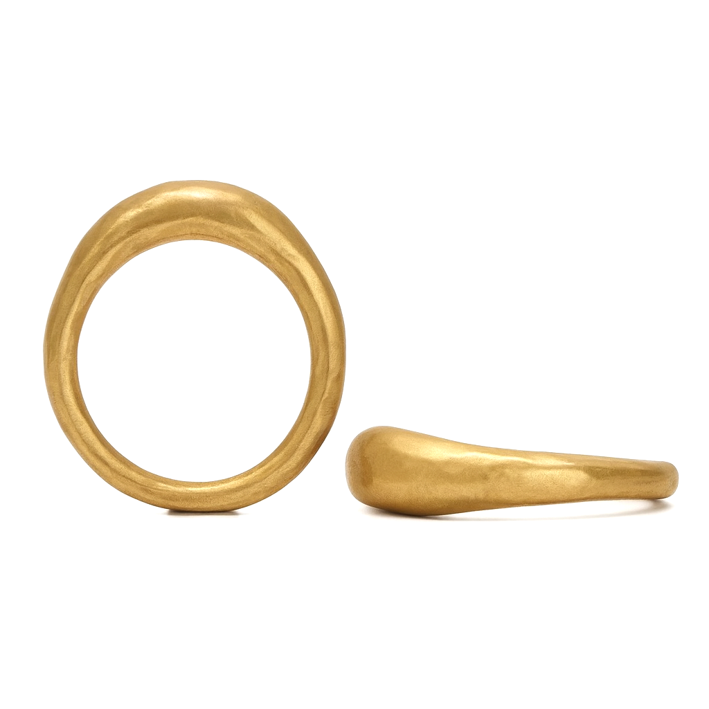 Bronze Ellipse Band Stacking Ring