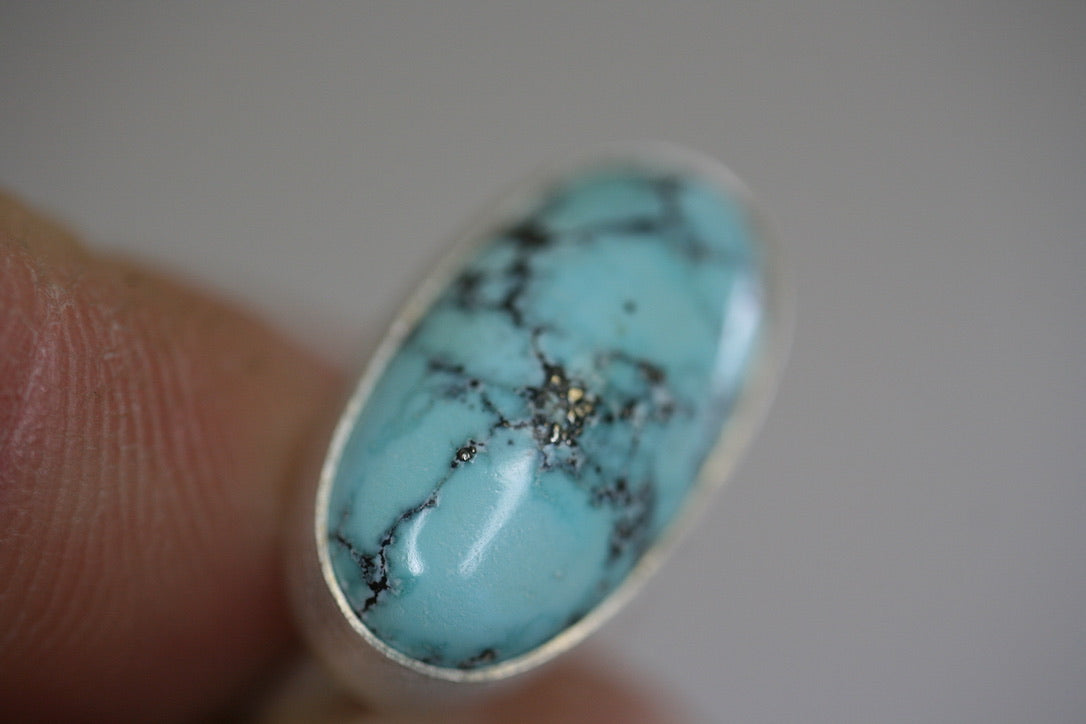 Reclaimed Turquoise Ring Size 8