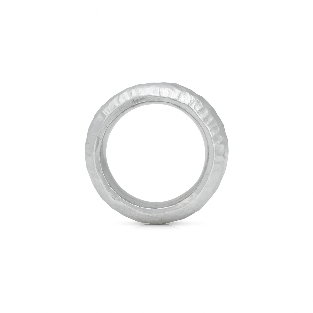 Tidelines Statement Band Ring - Sterling Silver