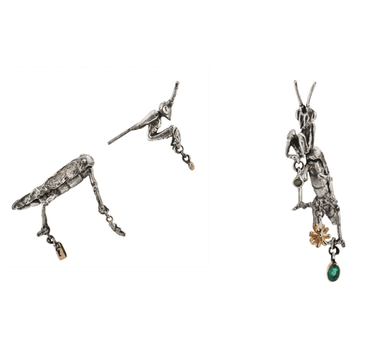 Praying Mantis Double Earrings