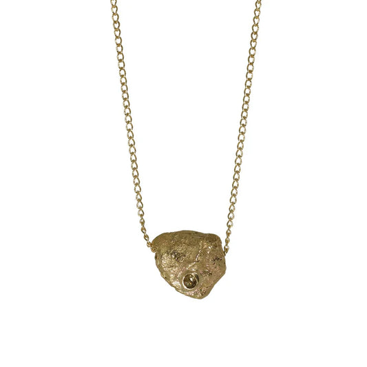 Small Gold Rock Pendant