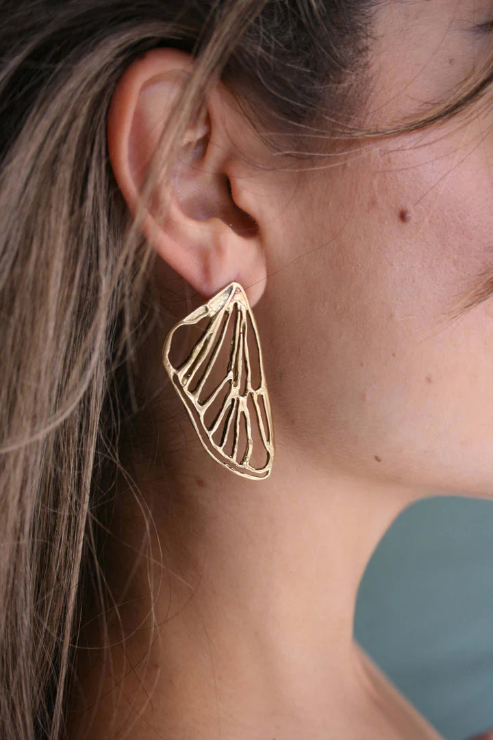 Petite Cicada Wing Earrings