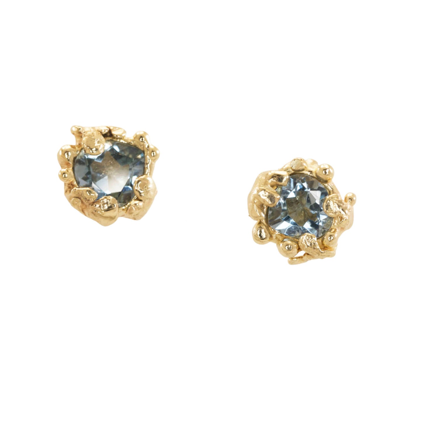 Aquamarine Coral Studs