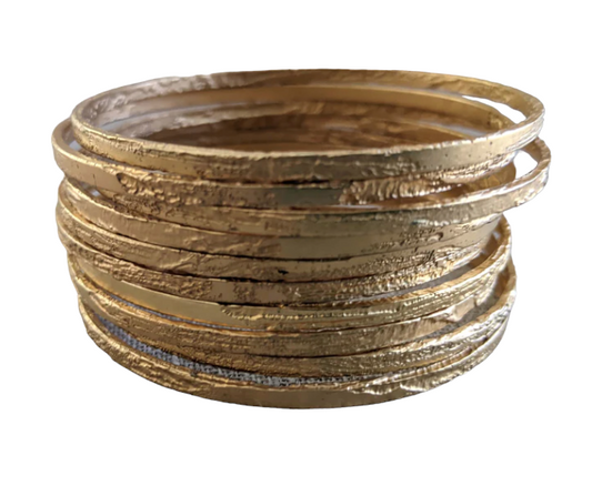 Alice Thin Hand Etched Bangle