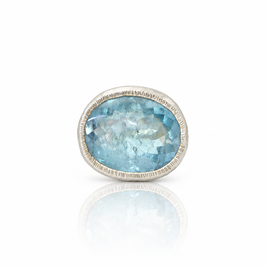 56.65ct Aquamarine Statement Ring - Sterling Silver