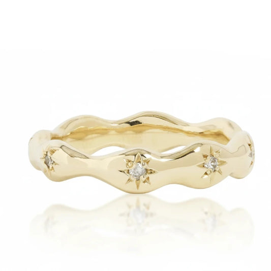 Asteria Diamond Eternity Band - 14k Gold
