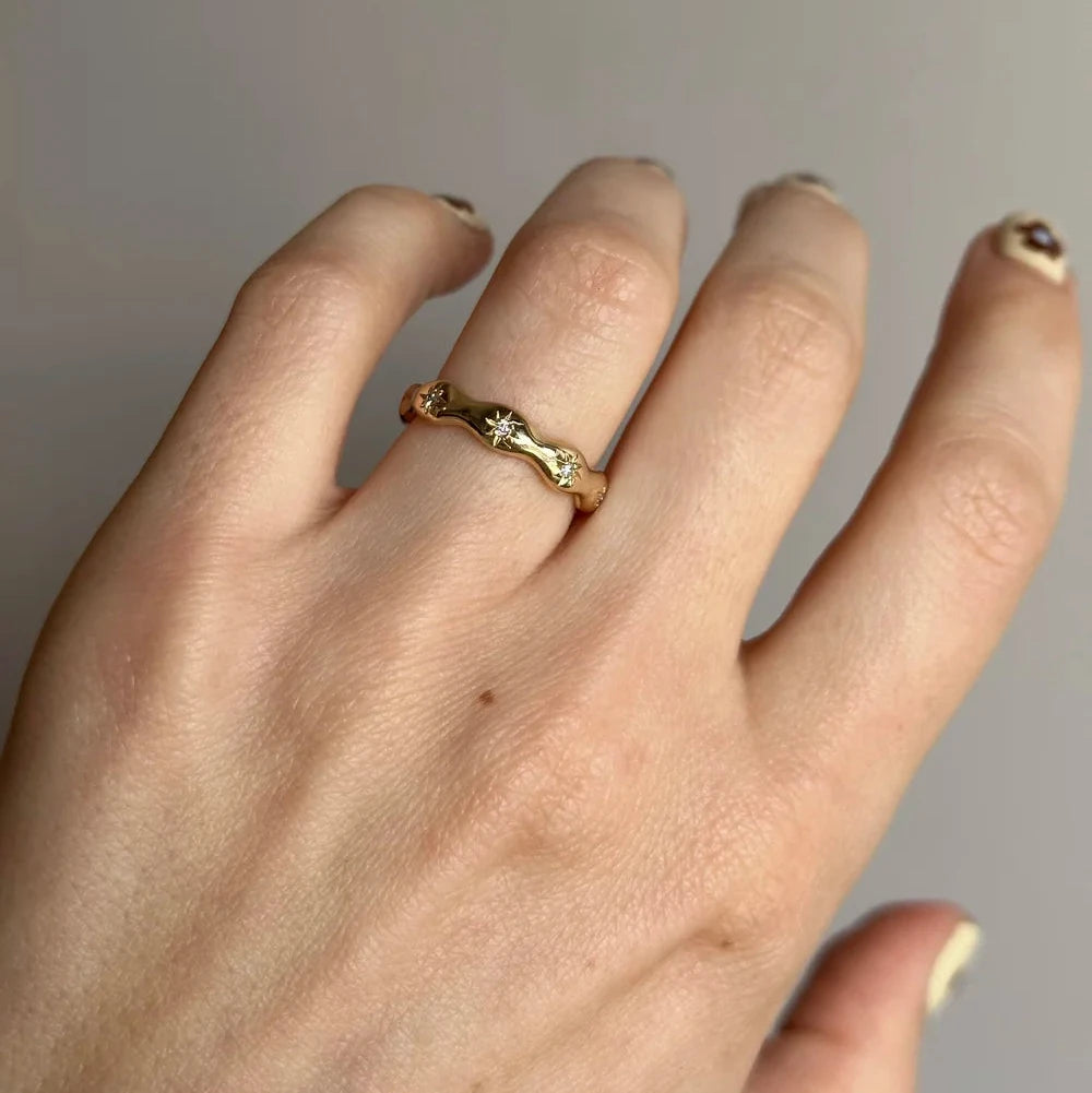 Asteria Diamond Eternity Band - 14k Gold