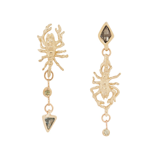 Asymmetrical Scorpion Earrings