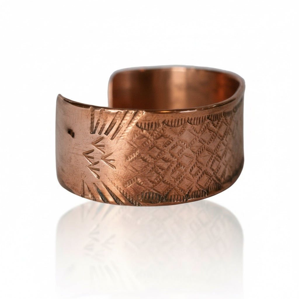 Hand-Stamped Copper Cuff Bracelet