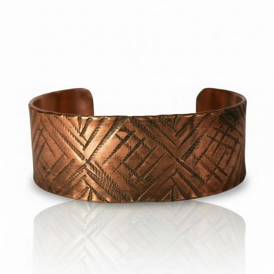 Hand-Stamped Copper Cuff Bracelet