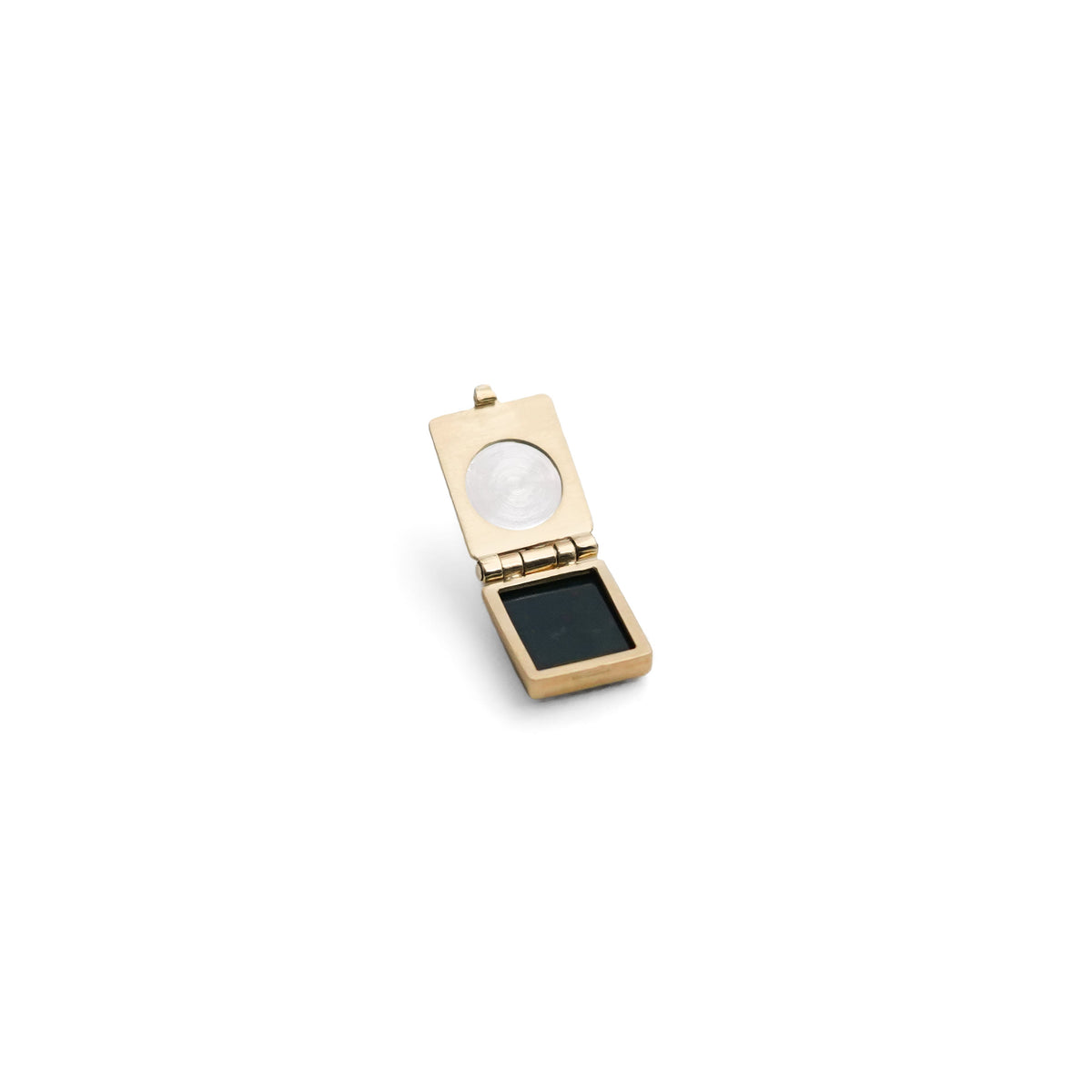Bloodstone Locket - 14K Yellow Gold & Sterling Silver