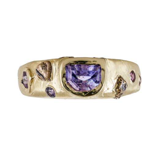 Myrrh Ring III- Purple Sapphires