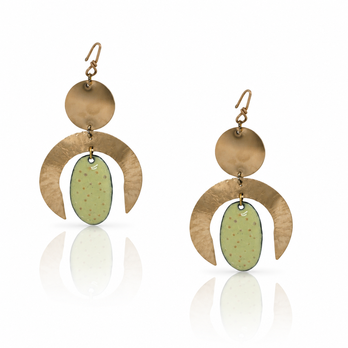 Yellow Sapphire Enamel Earrings