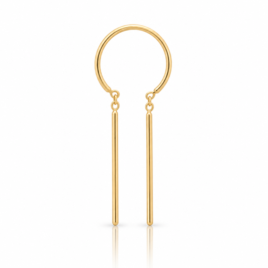 Chime Earring in 14k Gold • Single Earring