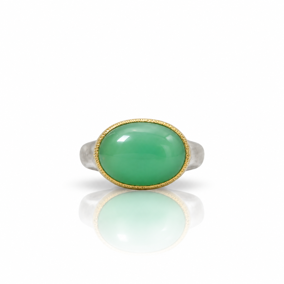 Chrysoprase Shine Ring - Apple Green