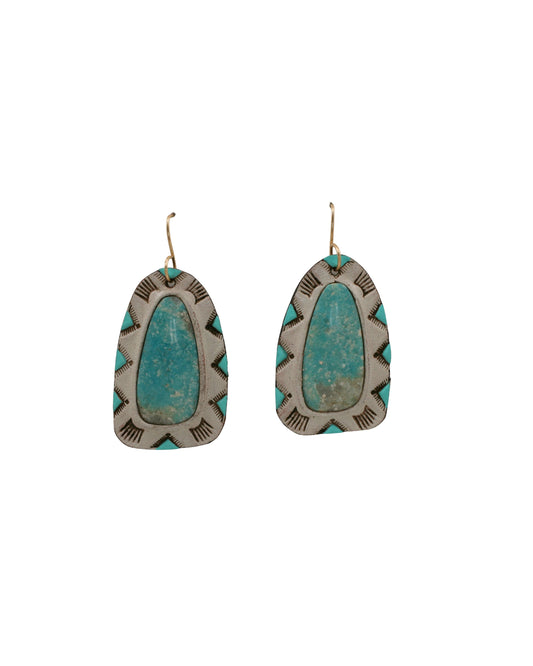 Cloud Mountain Turquoise Earrings