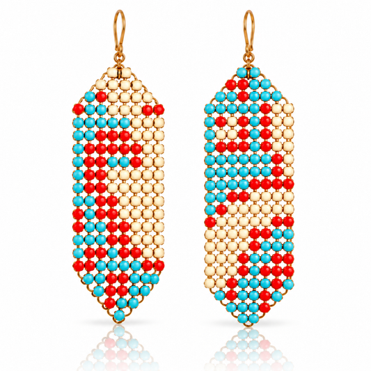 Cherry Flourish Vintage Mesh Earrings