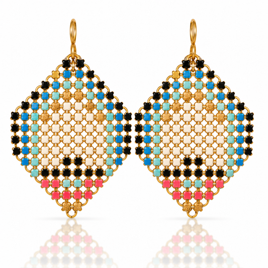 Rosehip Lantern Vintage Mesh Earrings