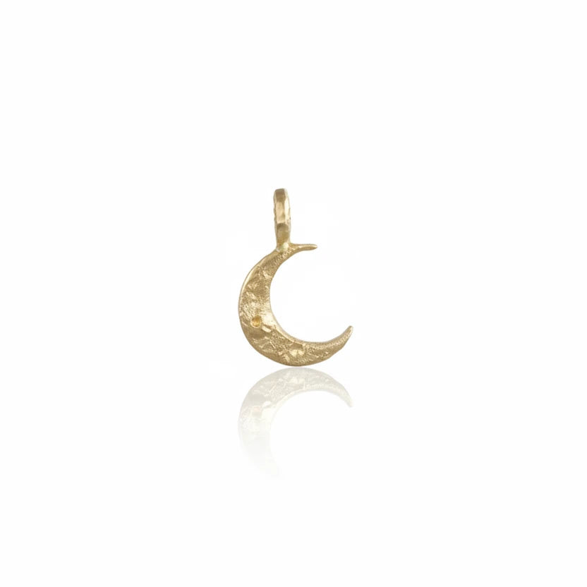 Tiny Crescent Necklace - 14k Gold & Sterling Silver
