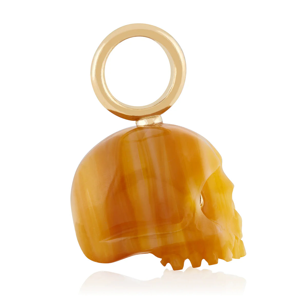 Golden Mother of Pearl Skull Baby