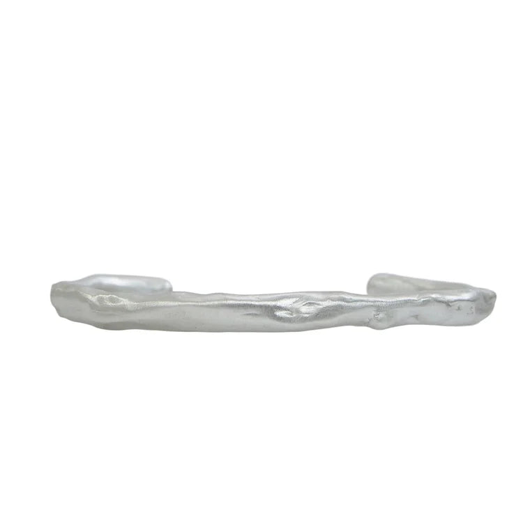 Silver Organic Cuff Bracelet